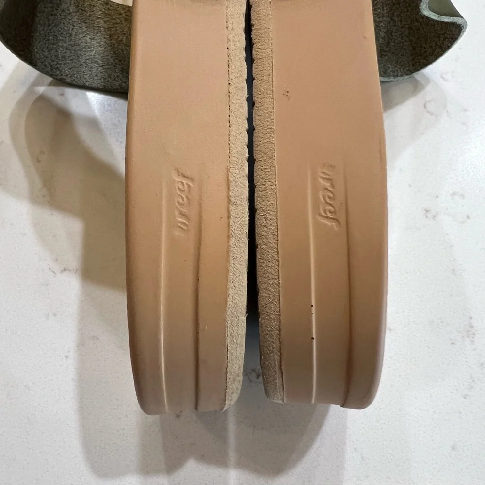 Reef Vista Double Strap Slide Sandals – Green Vegan Leather - Picture 5 of 8